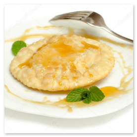 Seadas con miele per dolce nuziale